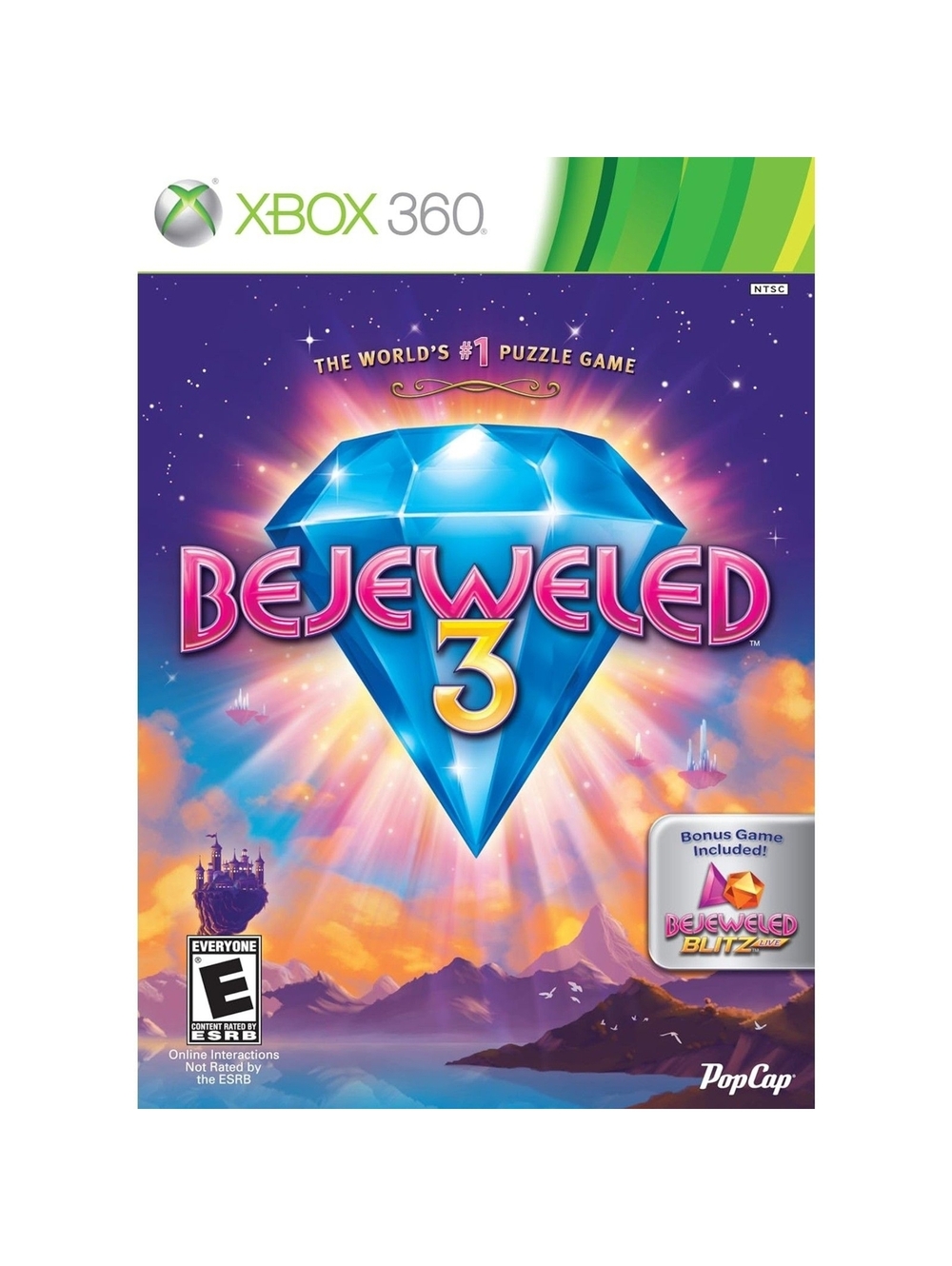 Bejeweled 3 (XBOX 360) TESTED. NO SCRATCHES. NEW CASE. RESEALED.
